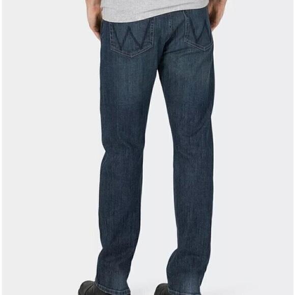 WRANGLER Men's Wrangler Legacy Straight-Leg Slim Straight Jeans blue pants 36/30 - Picture 3 of 8